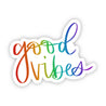 Good Vibes Rainbow Lettering