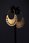 Hammered Golden Hoop Earrings